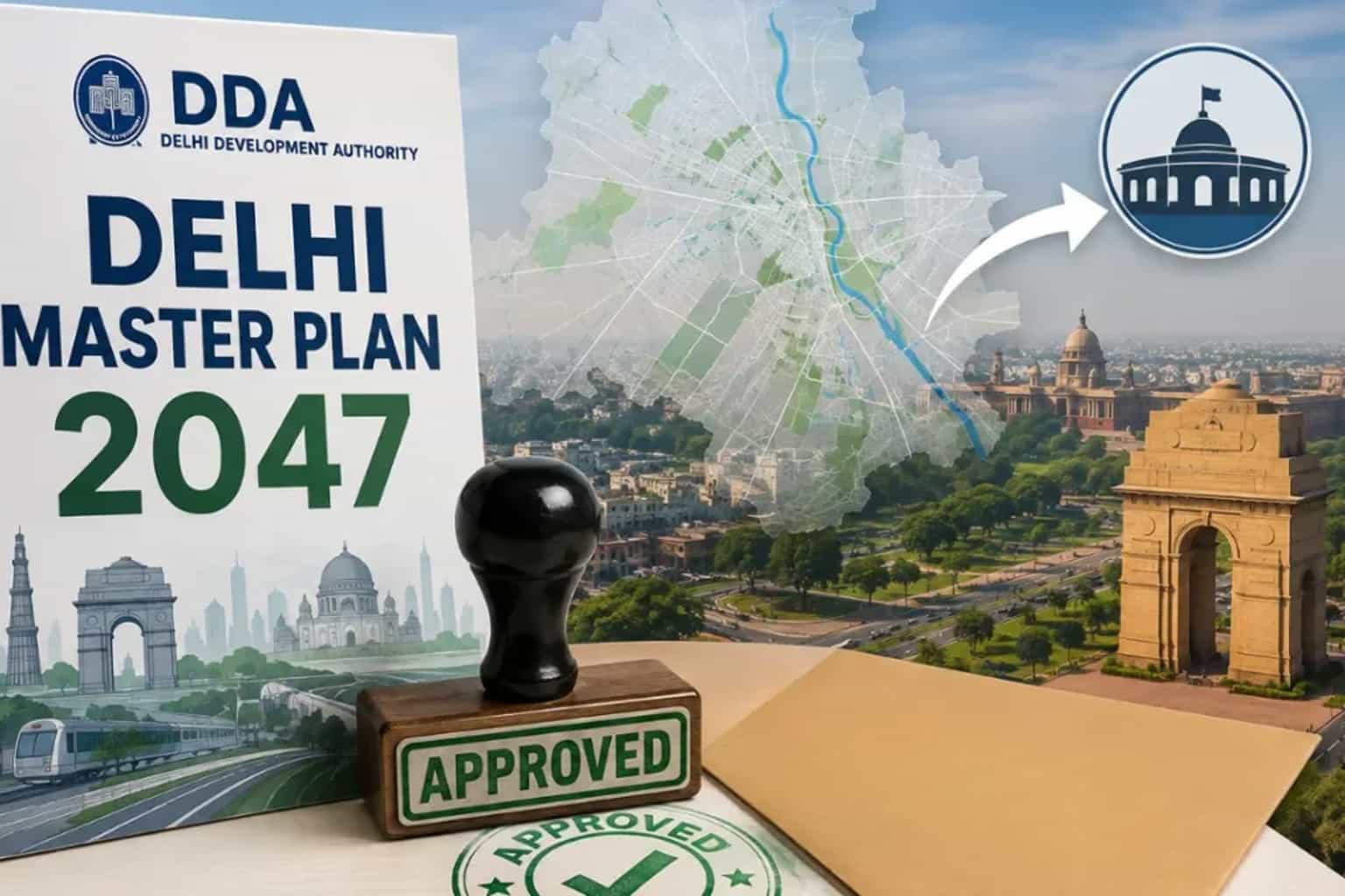 Delhi Master Plan 2047 approved by DDA: O-zone, FAR, metro TOD and redevelopment rules explained